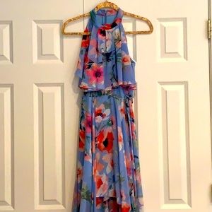 Eliza J. Halter neck floral dress